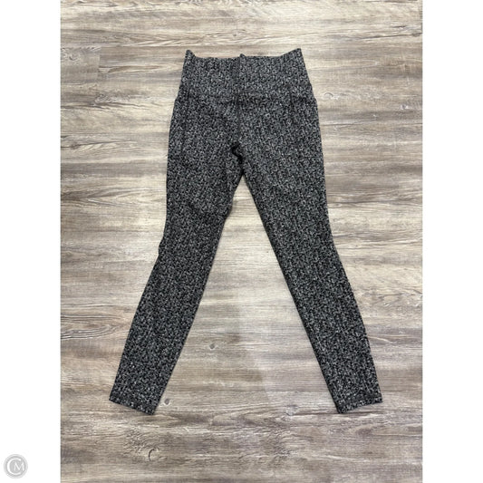 Athletic Leggings By Athleta In Black & Grey, Size: M