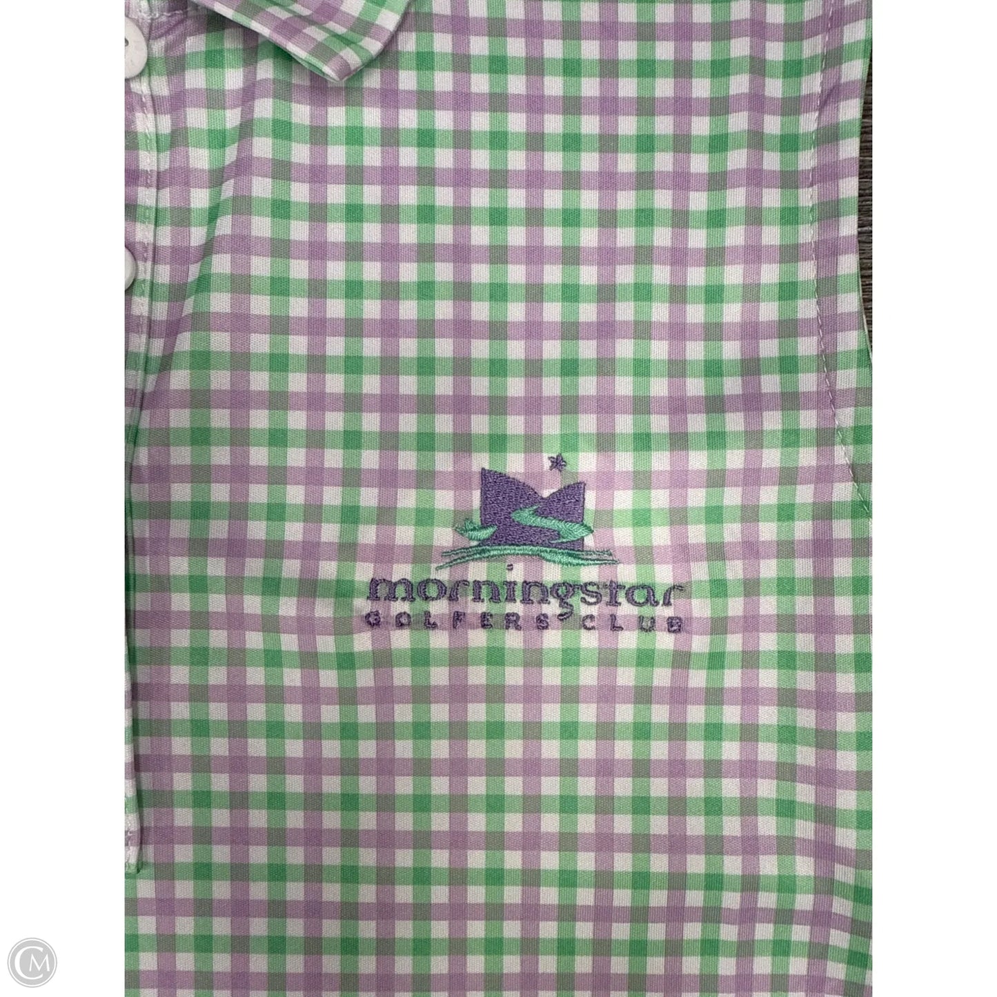 Athletic Tank Top By Cmc In Green & Purple, Size: M