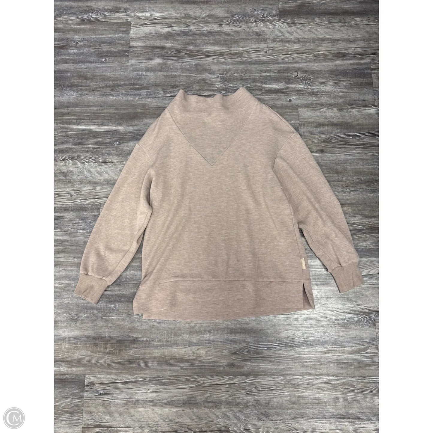 Athletic Sweatshirt Crewneck By Varley In Tan, Size: M