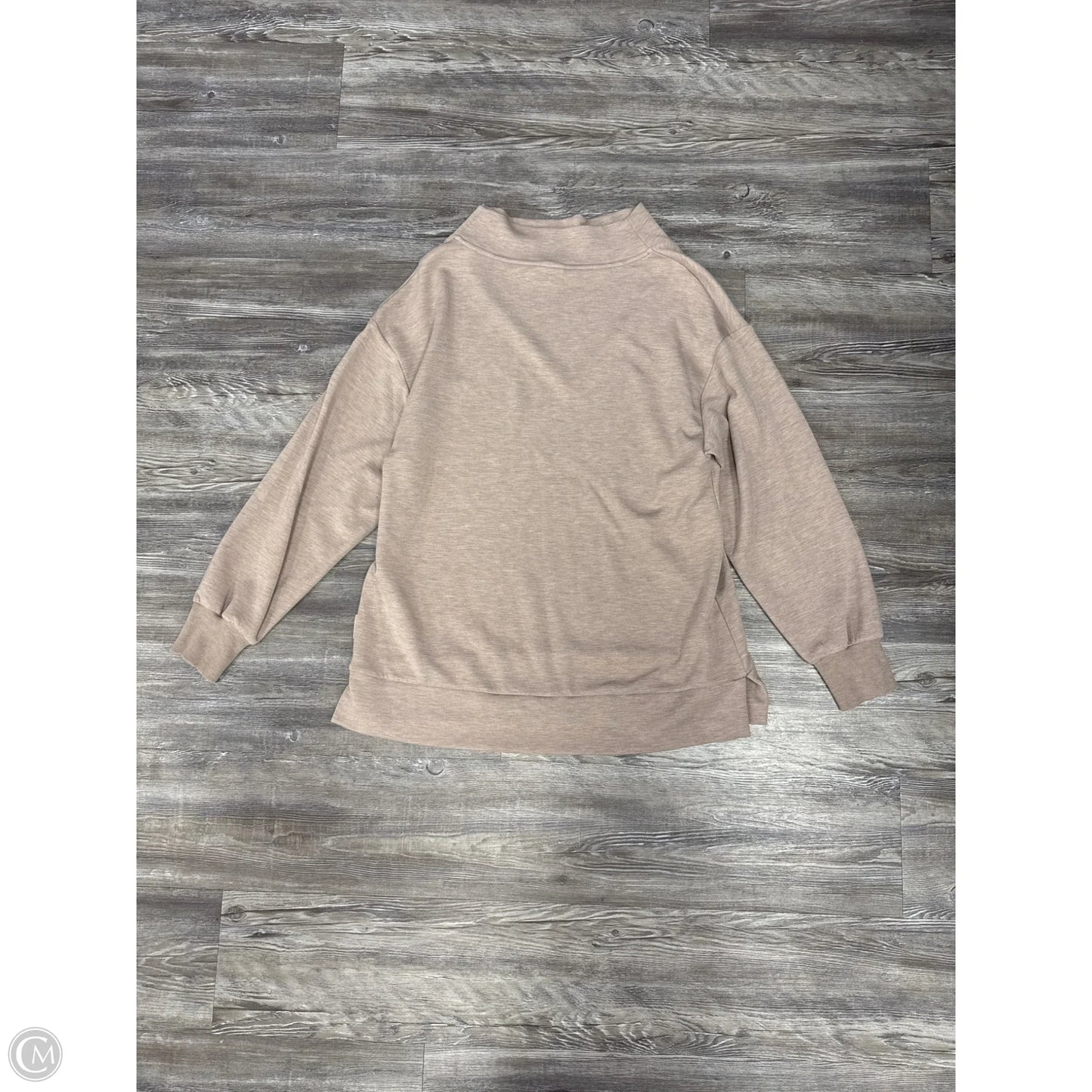 Athletic Sweatshirt Crewneck By Varley In Tan, Size: M