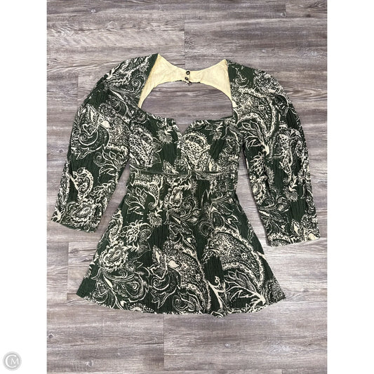 Dress Casual Short By Mara Hoffman In Green & Tan, Size: 8