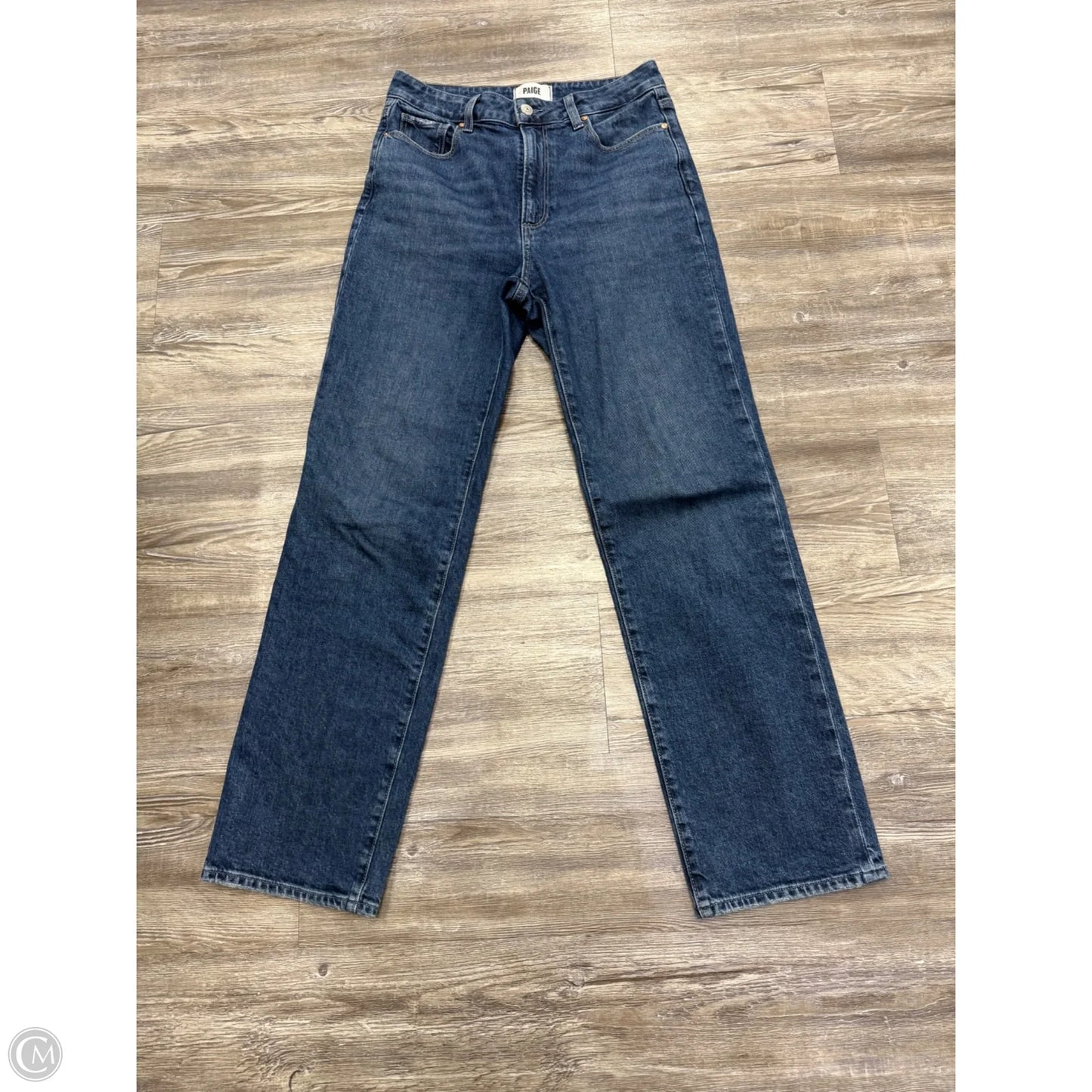 Jeans Straight By Paige In Blue Denim, Size: 6