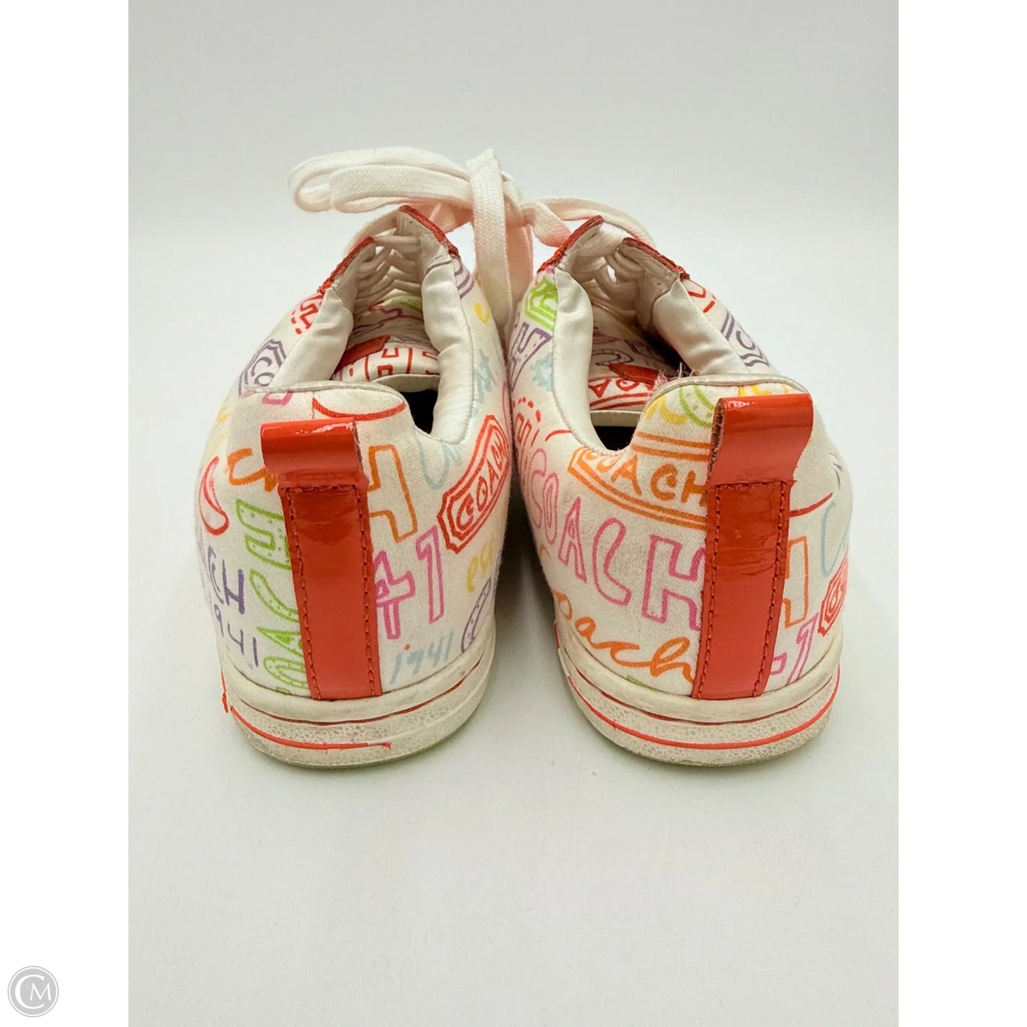 Shoes Designer By Coach In Orange & Purple, Size: 7.5