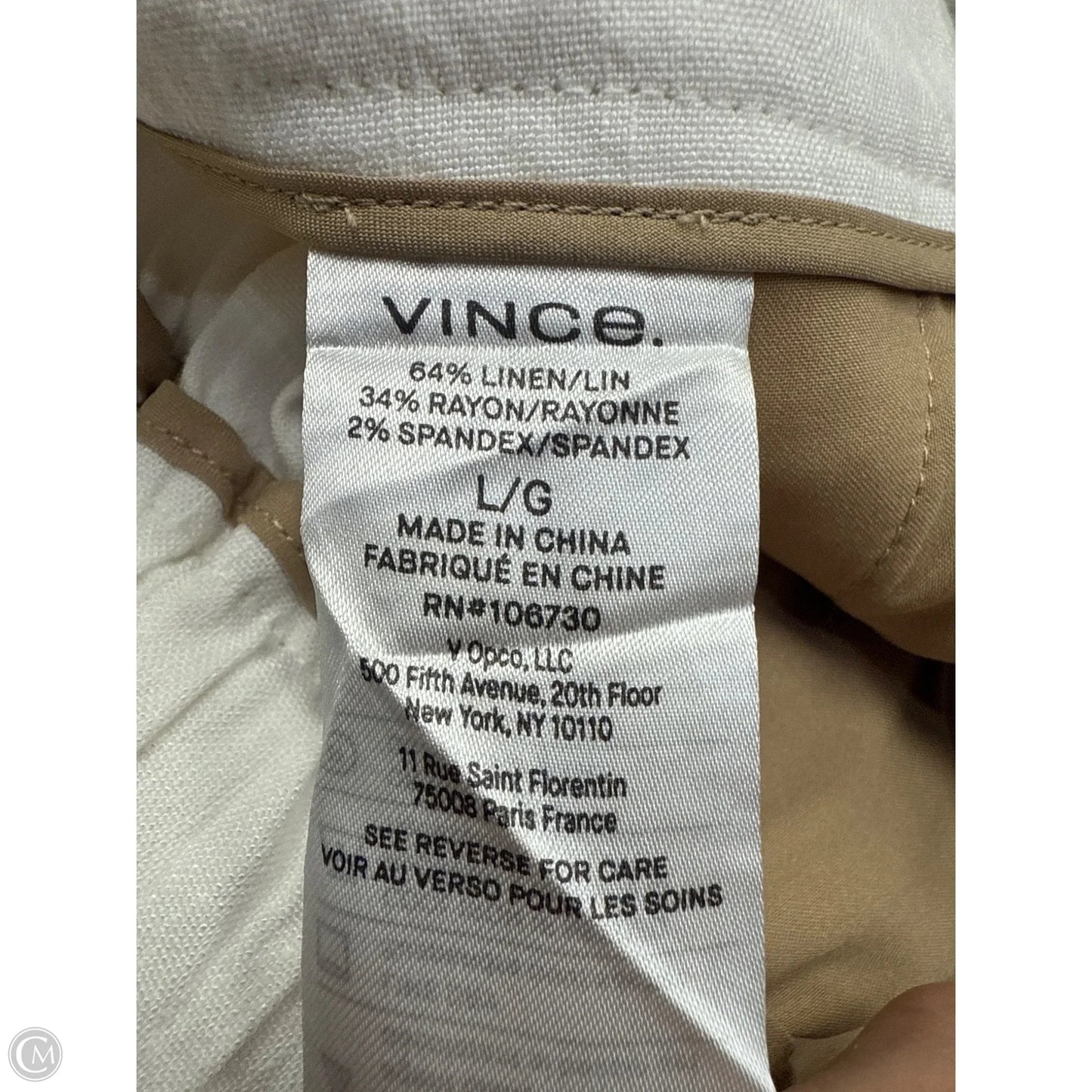 Pants Wide Leg By Vince In White, Size: L