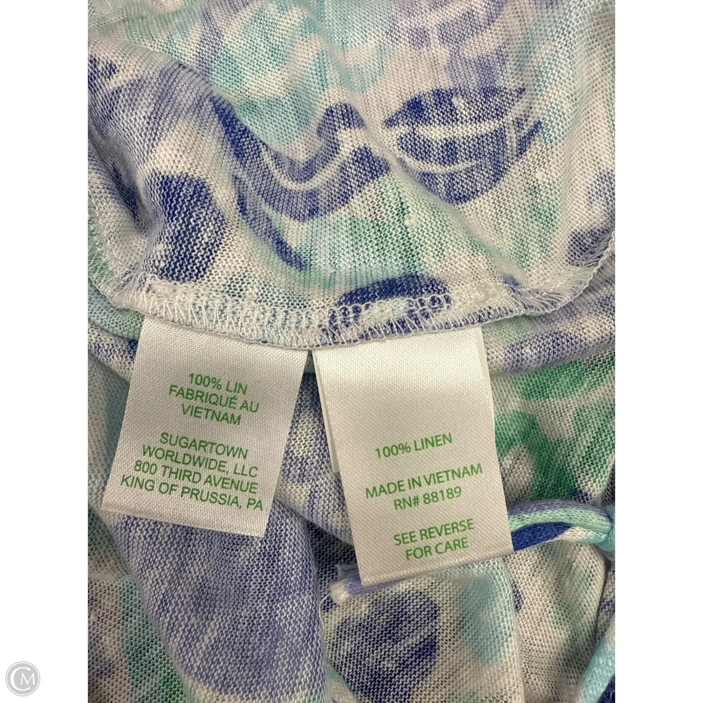 Dress Designer By Lilly Pulitzer In Blue & Green, Size: Xl