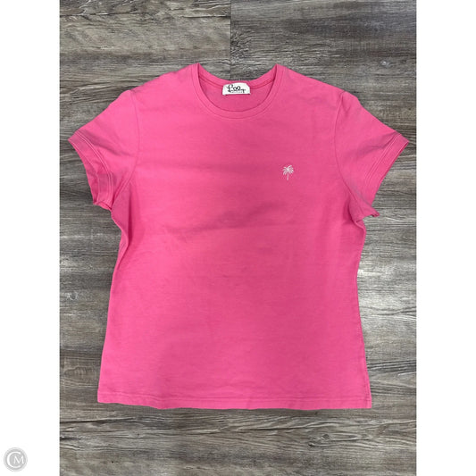 Top Short Sleeve Designer By Lilly Pulitzer In Pink, Size: S
