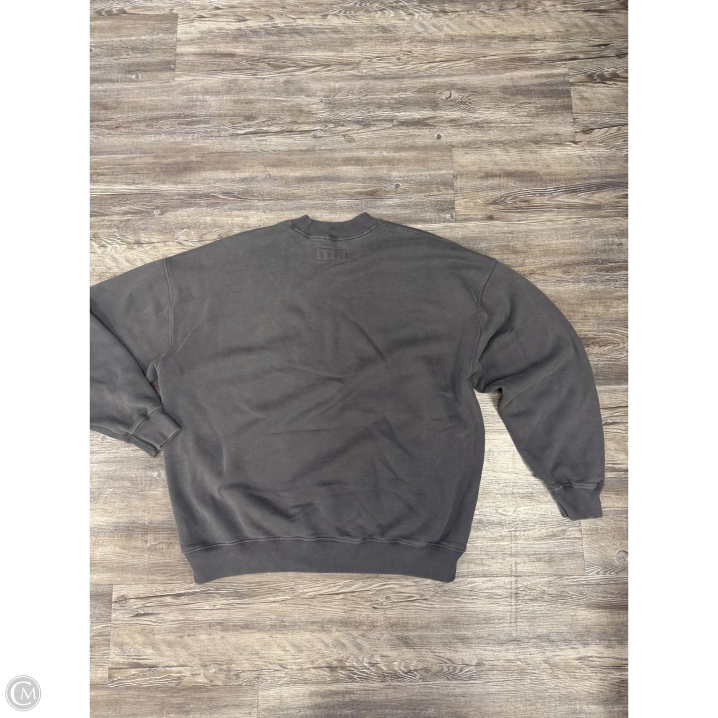 Sweatshirt Crewneck By Abercrombie And Fitch In Grey & White, Size: L