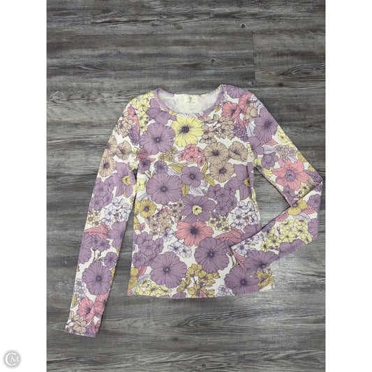 Top Long Sleeve By T.la In Pink & Purple, Size: M