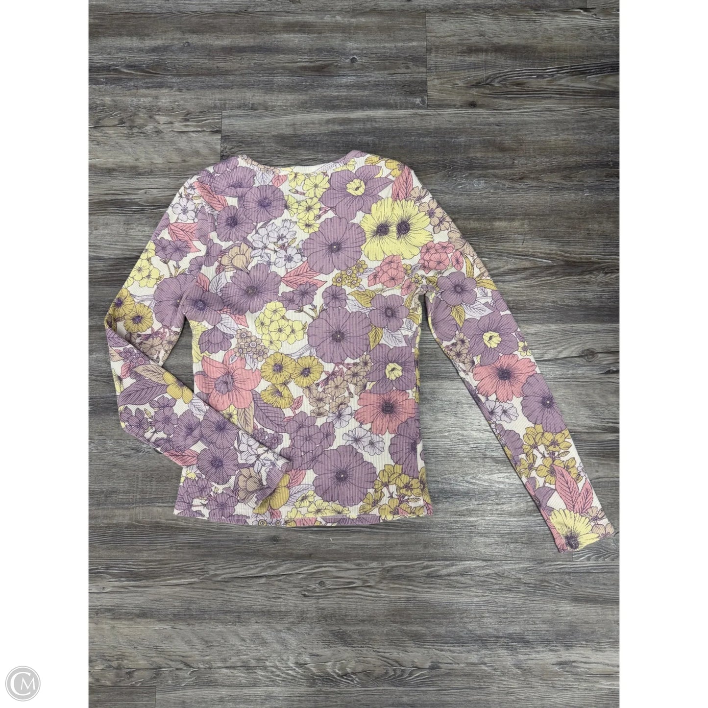 Top Long Sleeve By T.la In Pink & Purple, Size: M