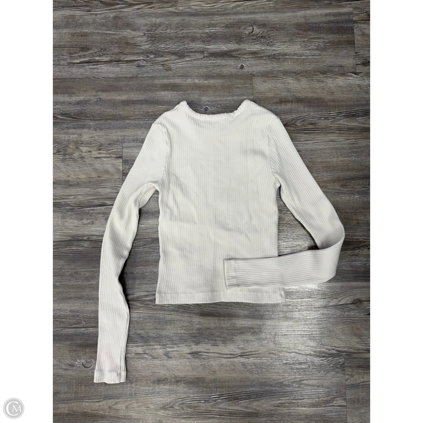Top Long Sleeve Designer By Agolde In White, Size: M