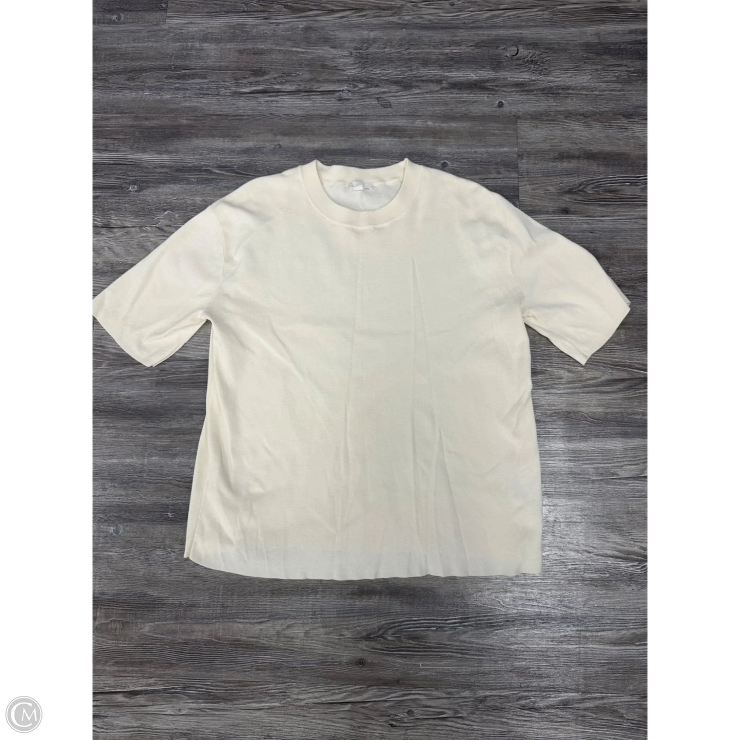 Top Short Sleeve By Cos In Cream, Size: Xl