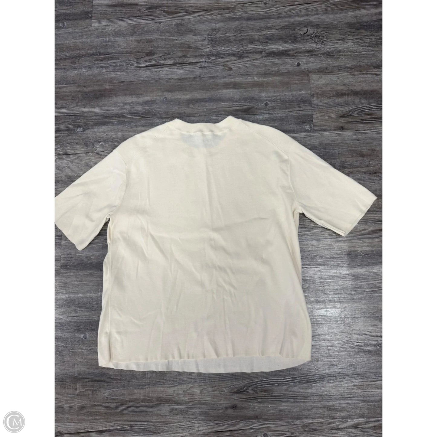 Top Short Sleeve By Cos In Cream, Size: Xl