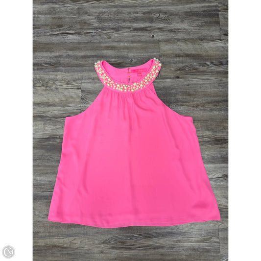 Top Sleeveless Designer By Lilly Pulitzer In Pink, Size: Xl