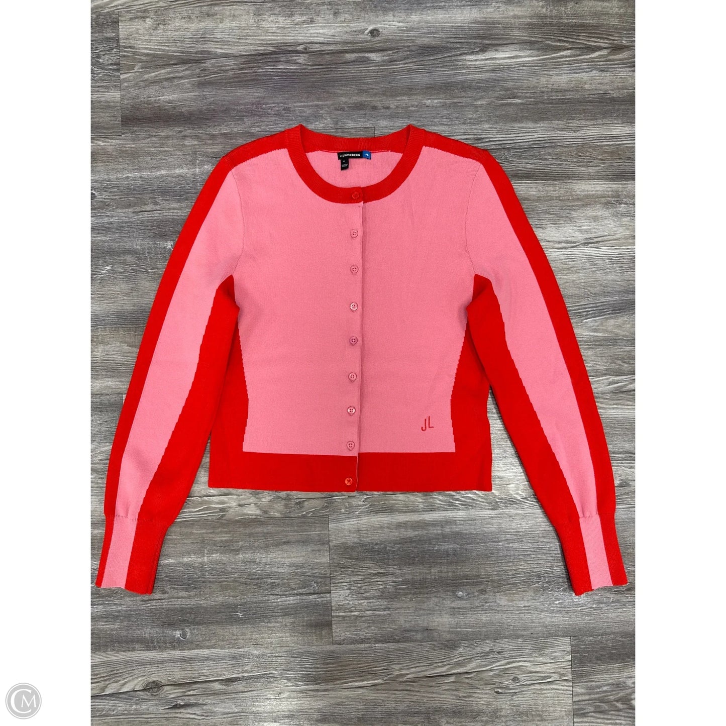 Top Long Sleeve By Cmc In Pink & Red, Size: M