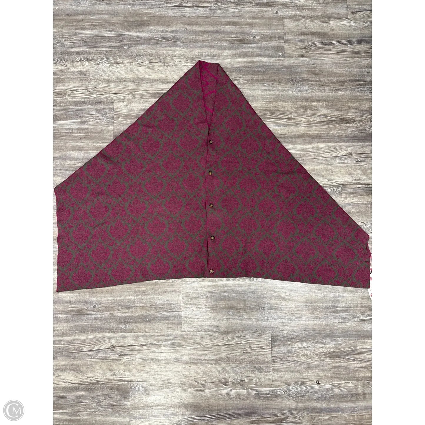 Poncho By Cmc In Grey & Pink, Size: Osfm