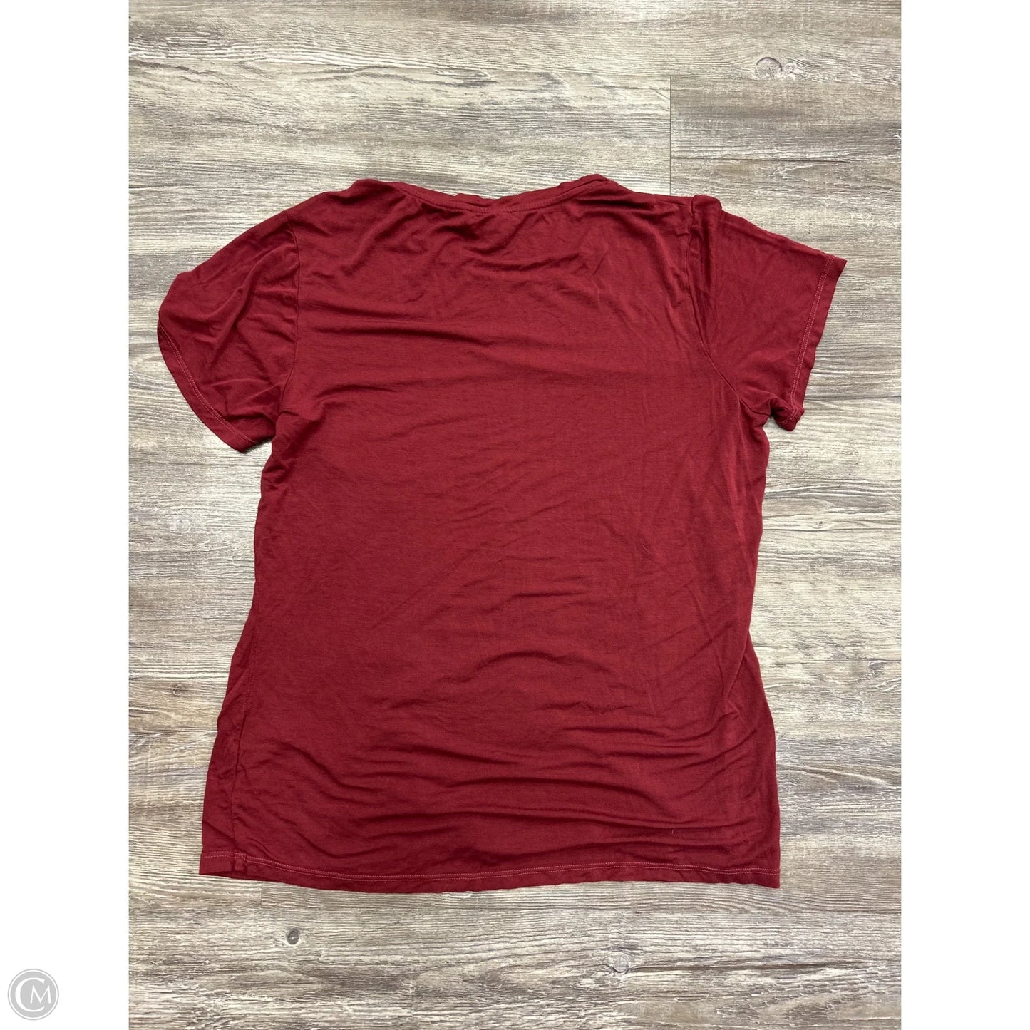 Top Short Sleeve Designer By Paige In Maroon, Size: S