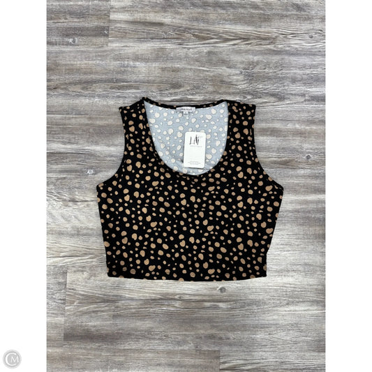 Top Sleeveless Basic By White Birch In Black & Tan, Size: L