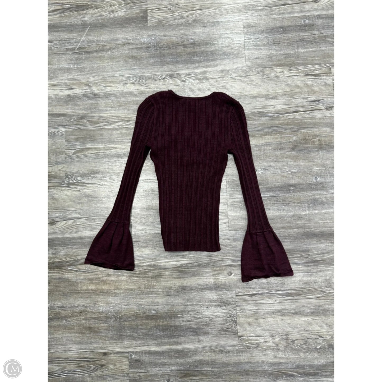 Top Long Sleeve Basic By White House Black Market In Purple, Size: Xxs