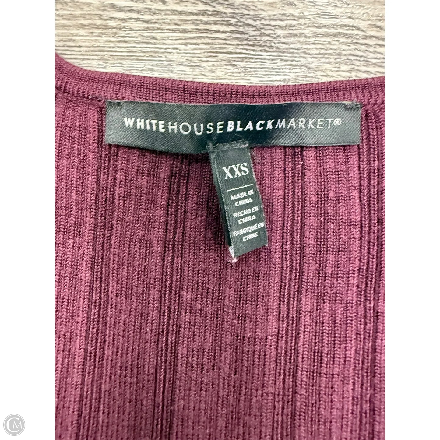 Top Long Sleeve Basic By White House Black Market In Purple, Size: Xxs