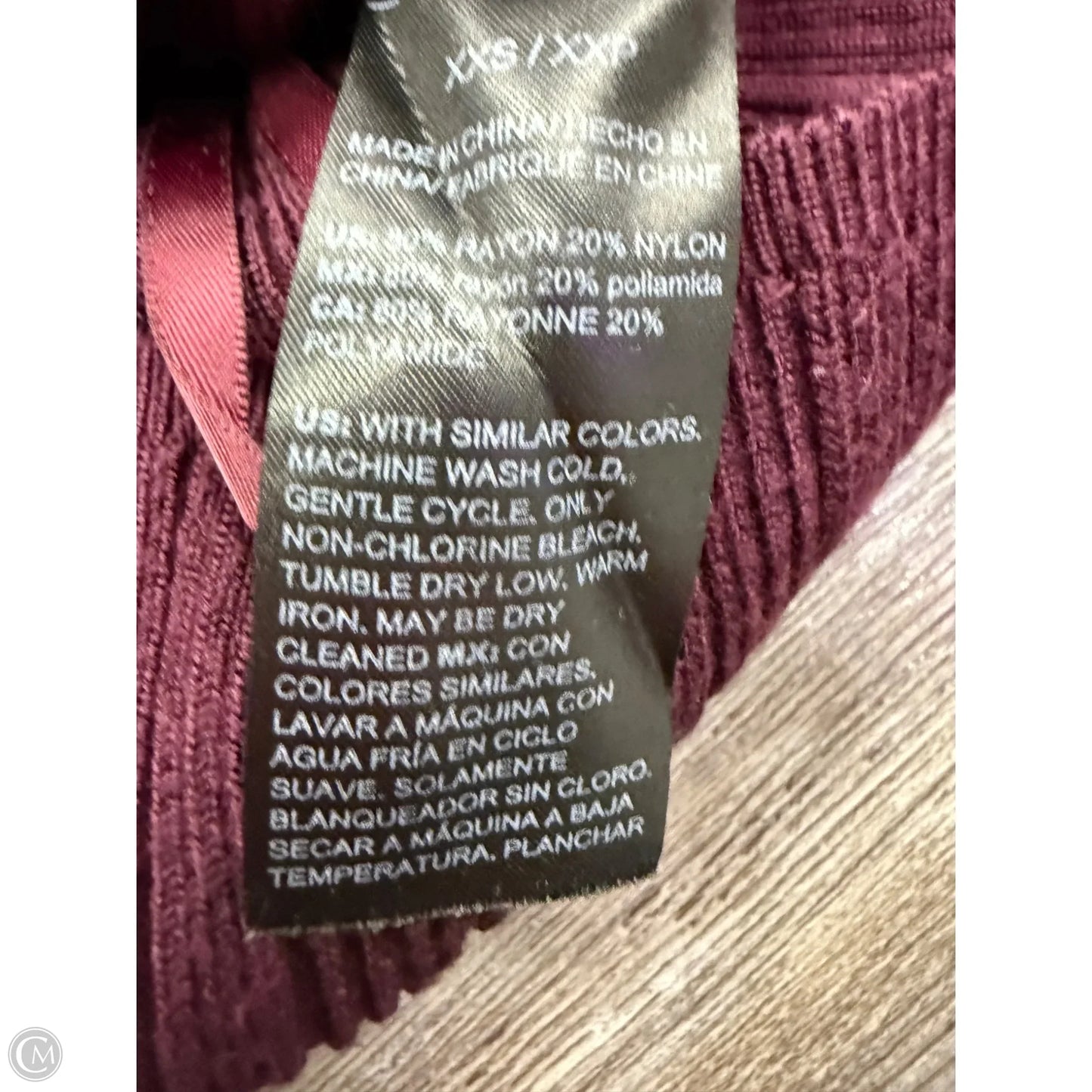 Top Long Sleeve Basic By White House Black Market In Purple, Size: Xxs