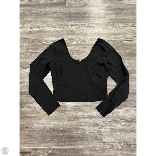 Athletic Top Long Sleeve Crewneck By Lululemon In Black, Size: 12