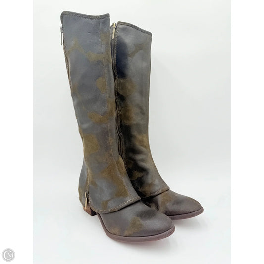 Boots Knee Heels By Donald Pliner In Camouflage Print, Size: 10
