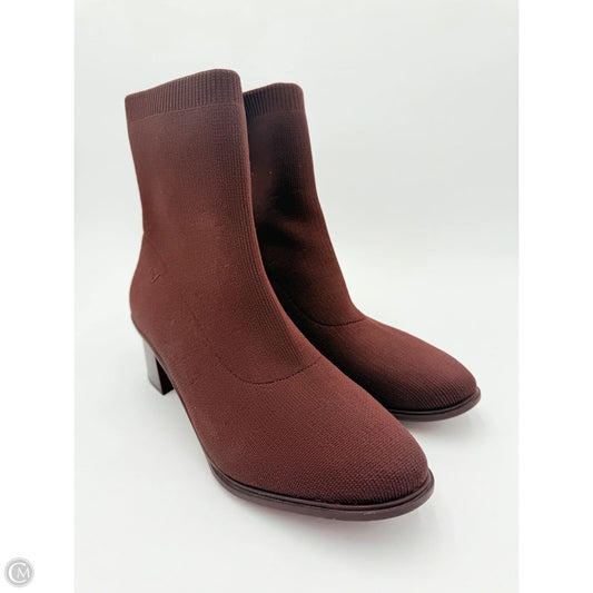 Boots Ankle Heels By Vivaia In Brown, Size: 11