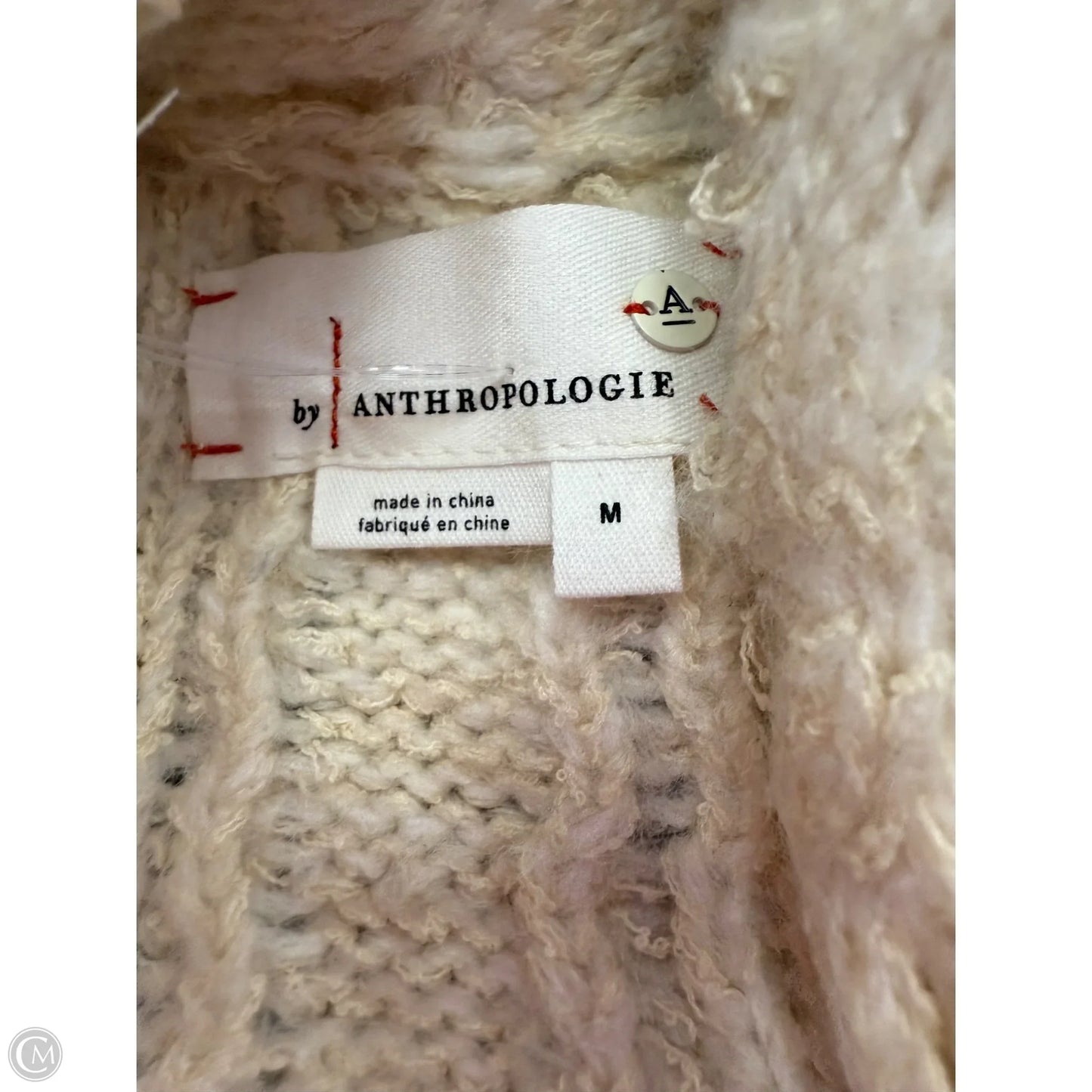 Sweater Cardigan By Anthropologie In Cream, Size: M