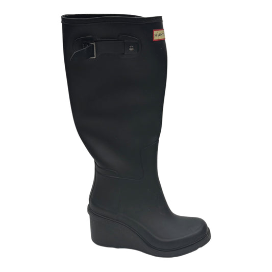 Boots Rain By Hunter In Black, Size:7