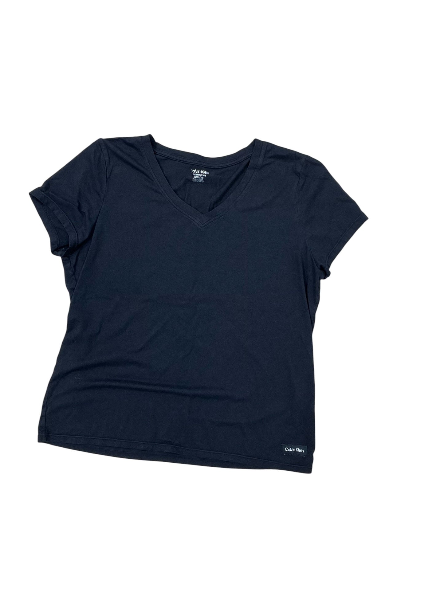 Top Ss By Calvin Klein In Black, Size:Xl