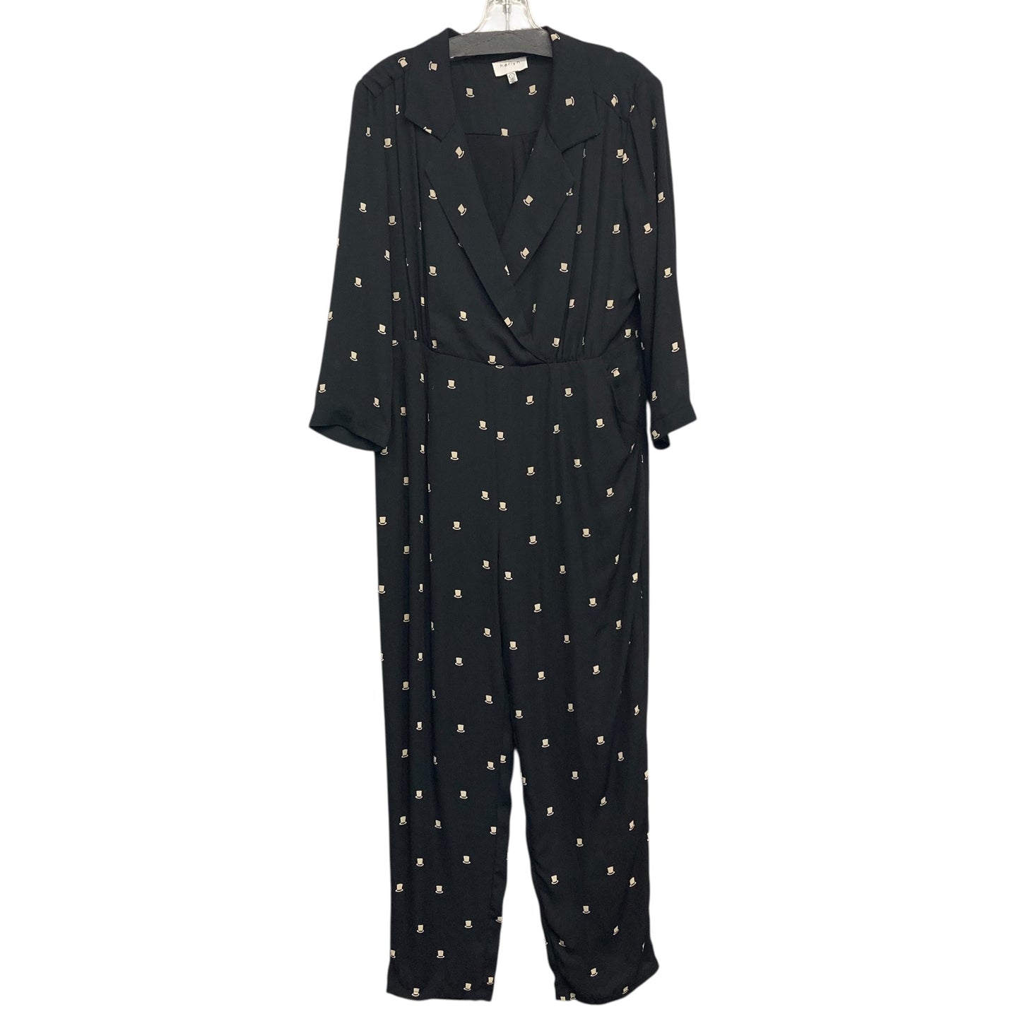 Jumpsuit By Harlyn In Black & Tan, Size:L