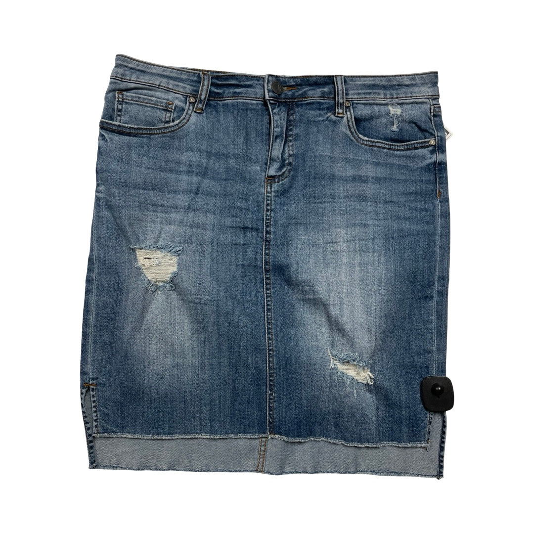Skirt Mini & Short By Kut In Blue Denim, Size:12