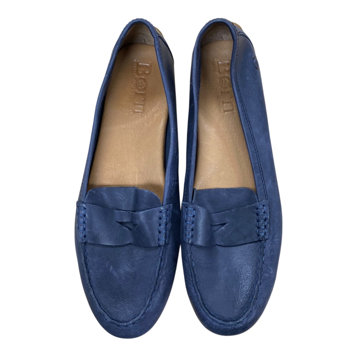 Shoes Flats By Born In Navy, Size:10