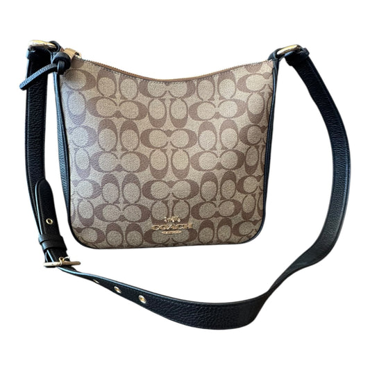 Handbag Designer By Coach In Black & Brown, Size:Medium