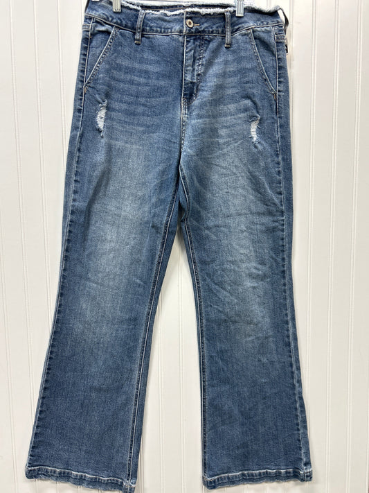 Jeans Boot Cut By Kancan In Blue Denim, Size:12