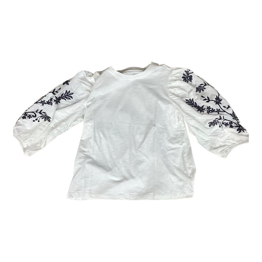 Top 3/4 Sleeve By St Johns Bay In Blue & White, Size:Xlp