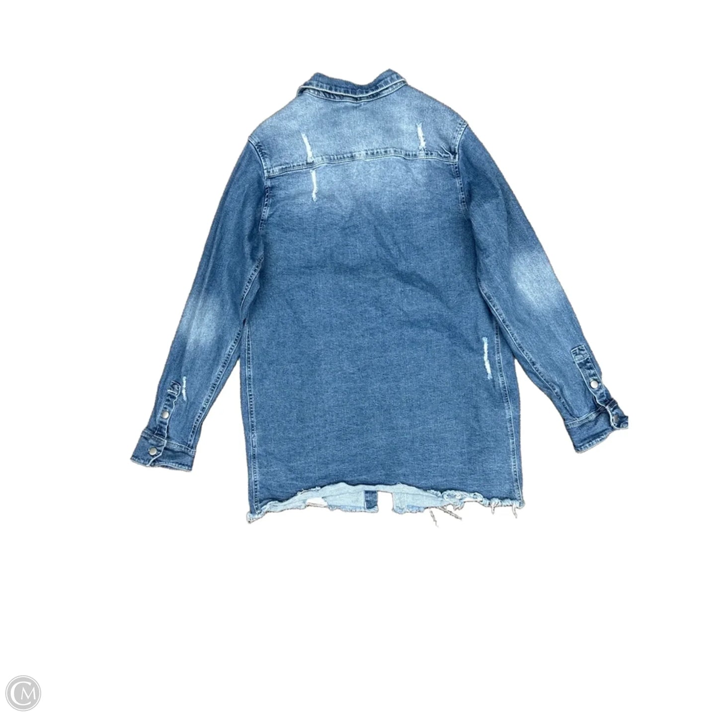 Jacket Denim By Love Tree In Blue, Size: L