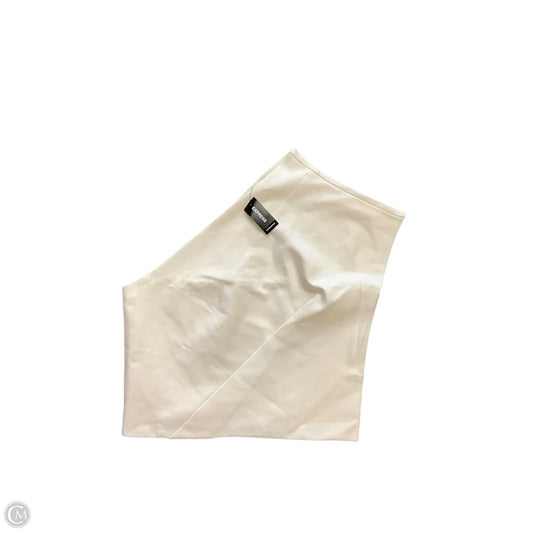 Top Short Sleeve By Express In Cream, Size: M
