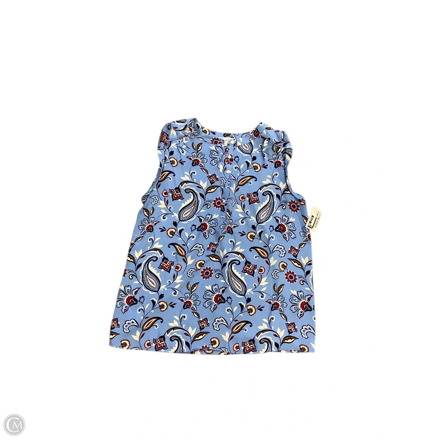 Blouse Sleeveless By Loft In Blue, Size: Xs