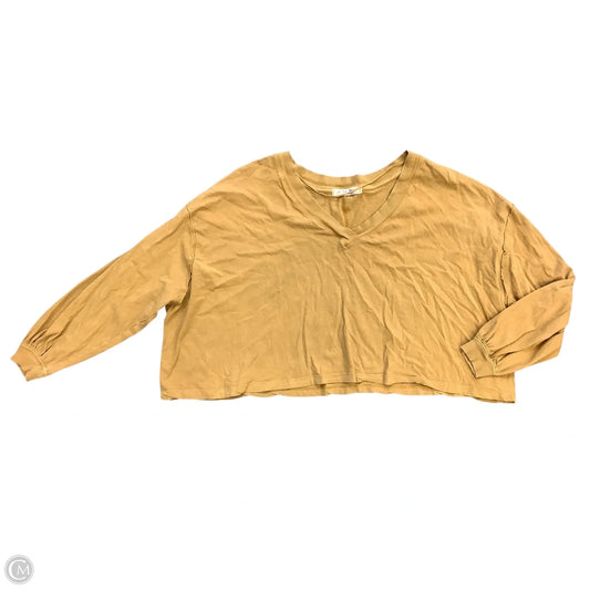 Top Long Sleeve By We The Free In Gold, Size: Xs
