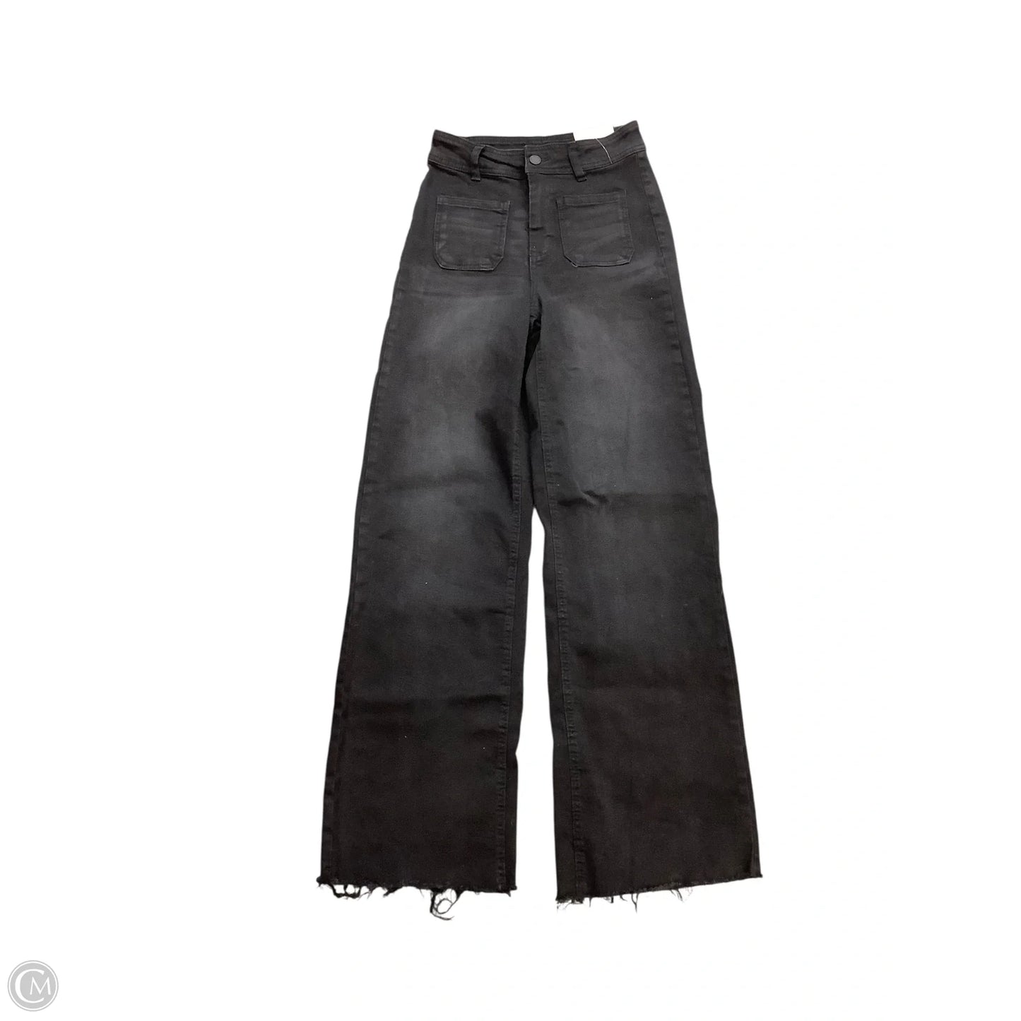 Jeans Straight By Oat In Black, Size: 2 (26)