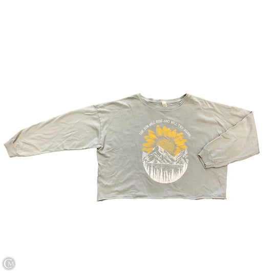 Sweatshirt Crewneck By Love In Grey, Size: L