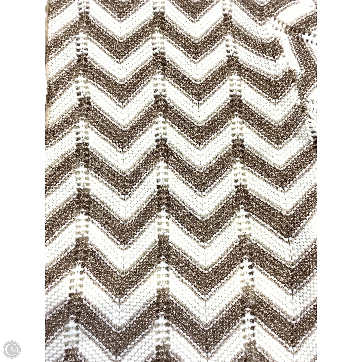 Sweater Short Sleeve By Cmb In Gold & Tan, Size: Xs