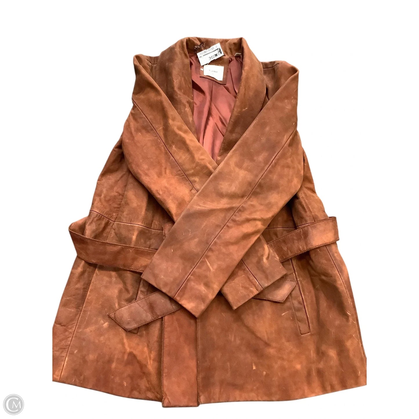 Jacket Leather By Cma In Brown, Size: S