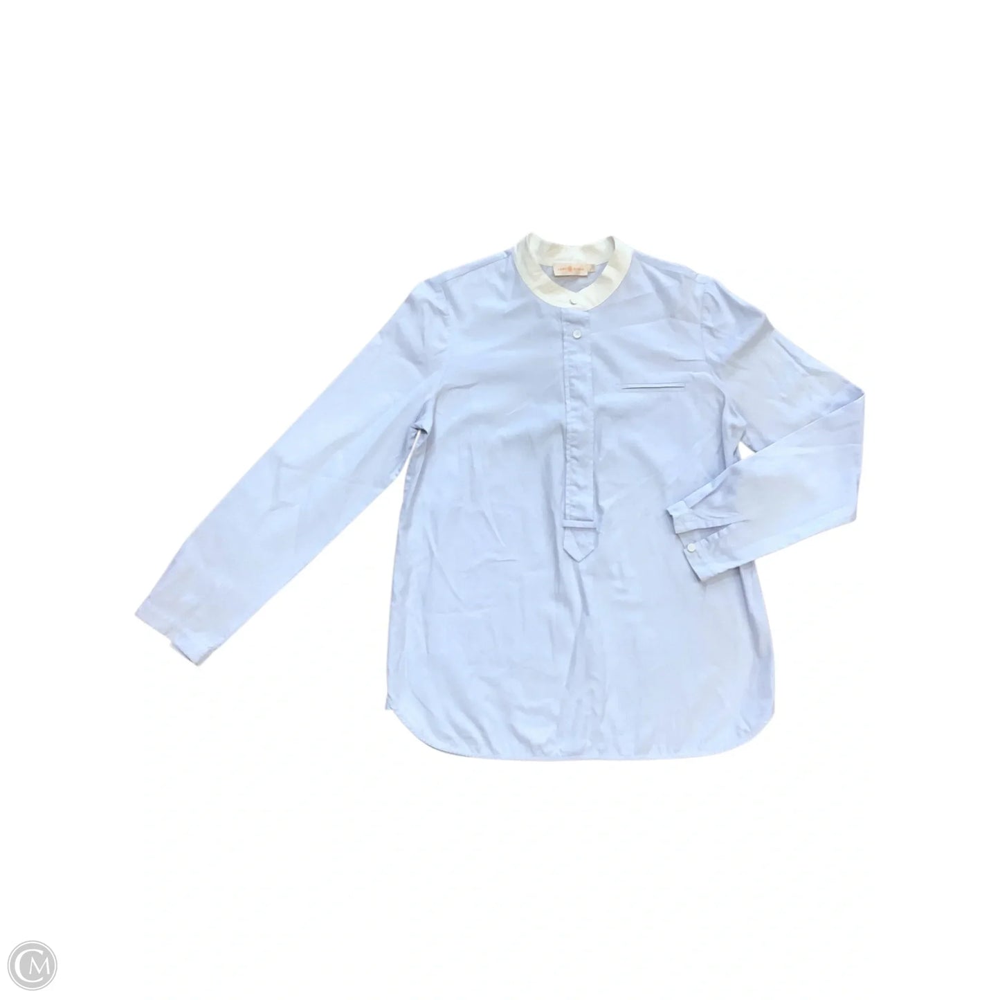 Blouse Designer By Tory Burch In Blue, Size: 8