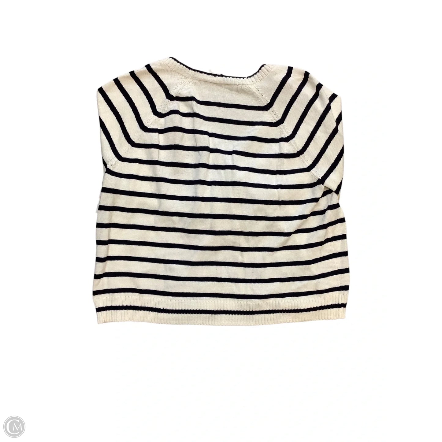 Sweater Cardigan By Talbots In Striped Pattern, Size: 3x