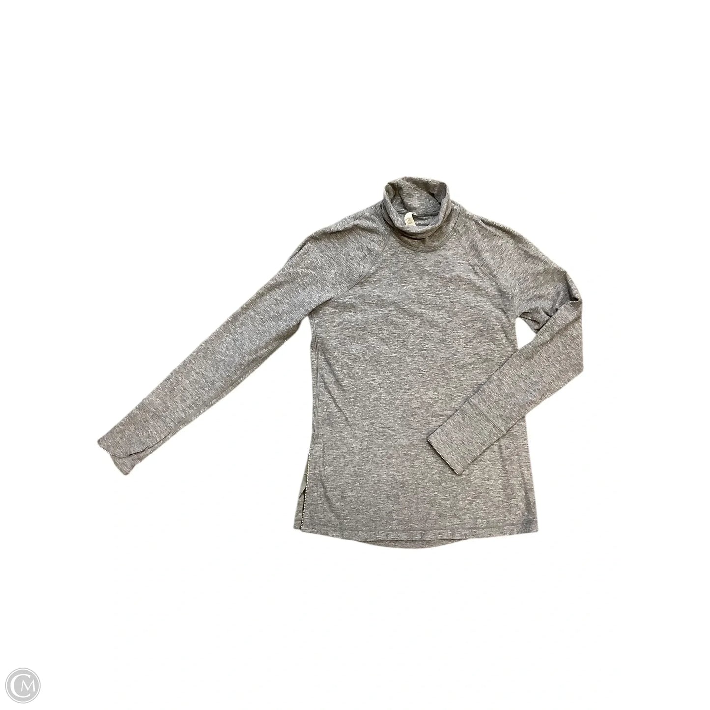 Athletic Top Long Sleeve Crewneck By Lululemon In Grey, Size: 4
