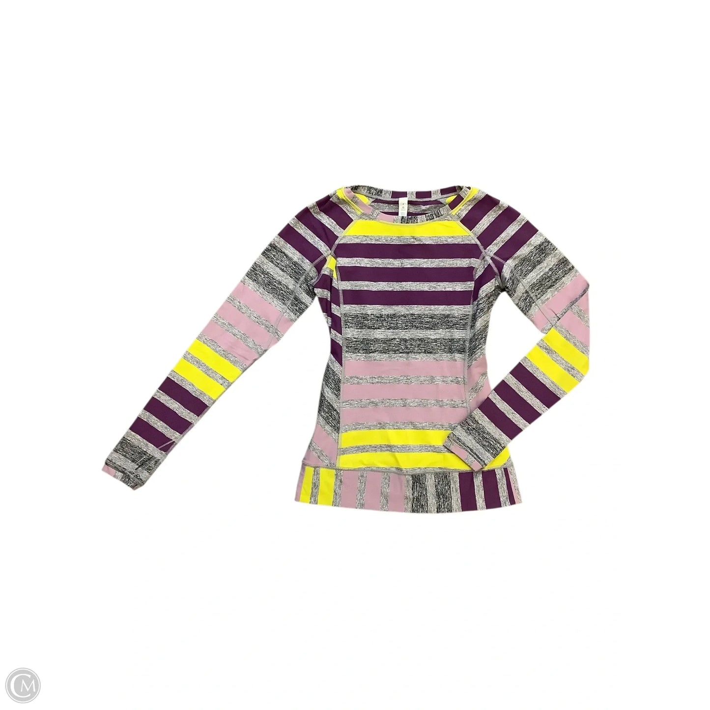 Athletic Top Long Sleeve Crewneck By Lululemon In Grey, Size: 4