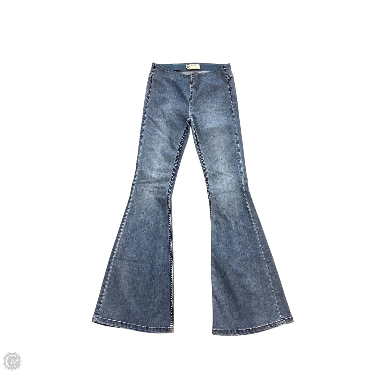 Jeans Flared By Free People In Blue Denim, Size: 4