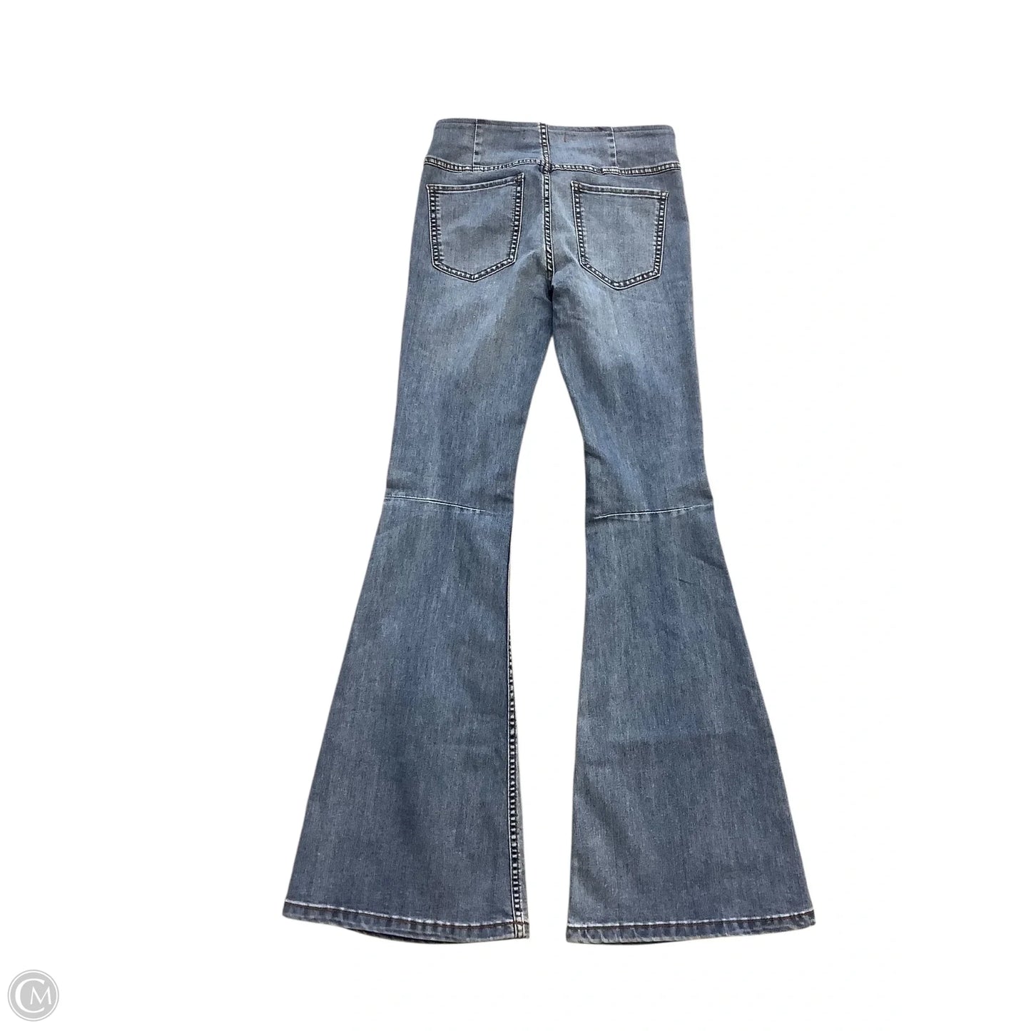 Jeans Flared By Free People In Blue Denim, Size: 4